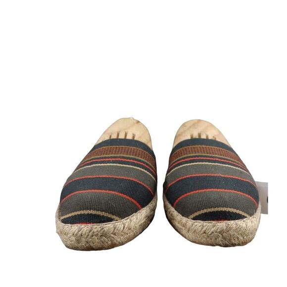 Espadrille Flats Womens 39 Slip On Boho Stripe Fabric Artisanat Francais Loafer - Picture 2 of 12